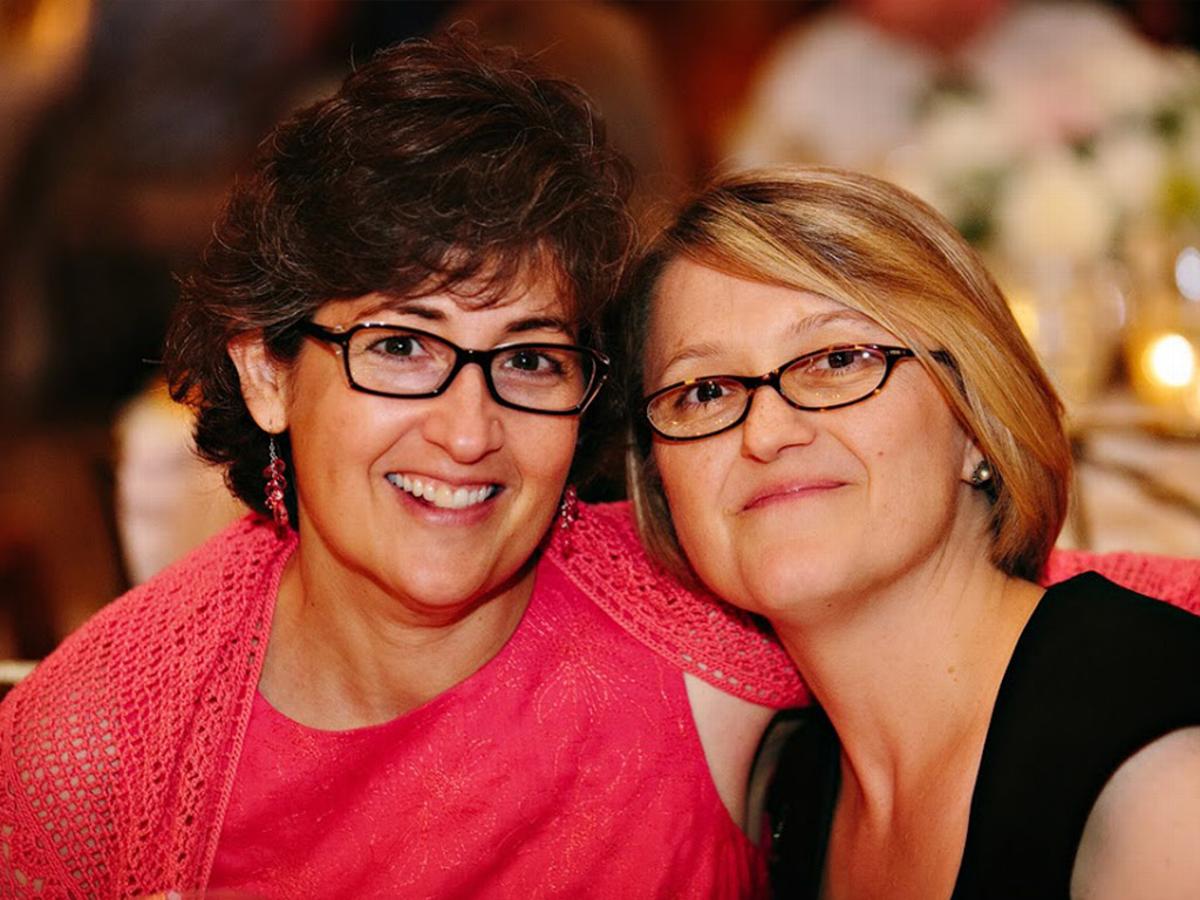 Lori Lever (left) and wife, Terri, are now celebrating their happily ever after with close to 30 years of marriage.